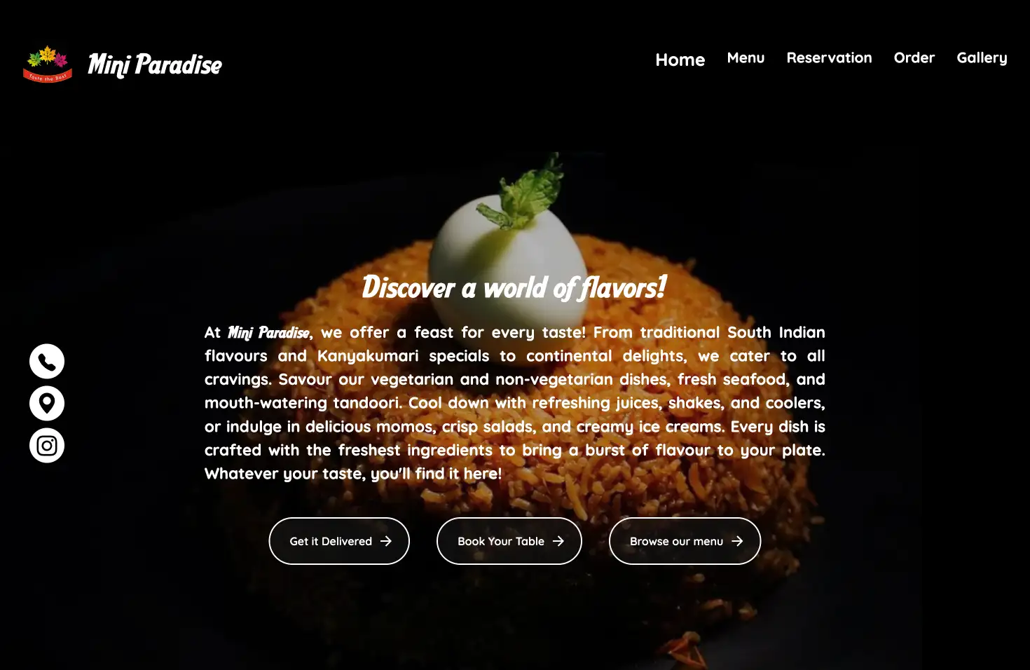 Restaurant Website